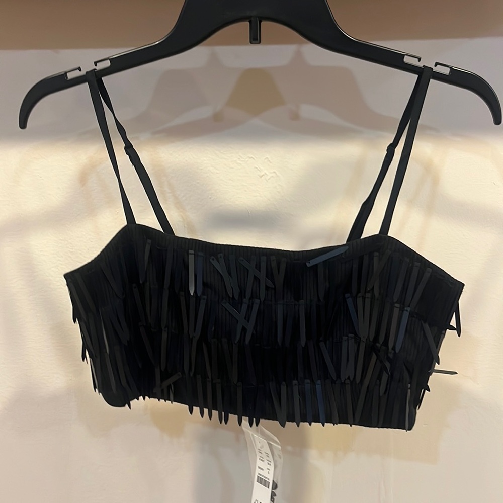J crew sparkly crop top